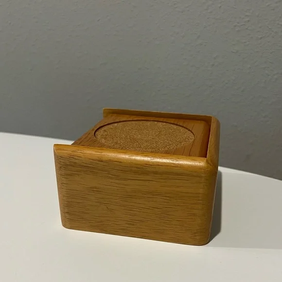 Bohoo Vintage wood coaster set 6 - Picture 7 of 10